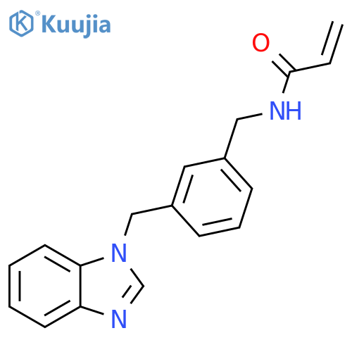 N-[[3-(1H-Benzimidazol-1-ylmethyl)phenyl]methyl]-2-propenamide structure