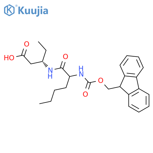 (3S)-3-2-({(9H-fluoren-9-yl)methoxycarbonyl}amino)hexanamidopentanoic acid structure
