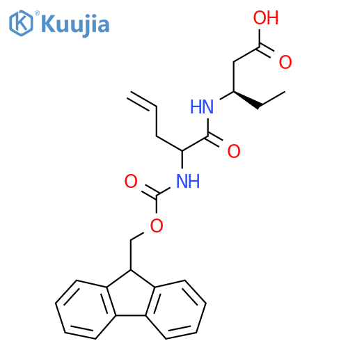 (3R)-3-2-({(9H-fluoren-9-yl)methoxycarbonyl}amino)pent-4-enamidopentanoic acid structure