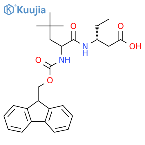 (3R)-3-2-({(9H-fluoren-9-yl)methoxycarbonyl}amino)-4,4-dimethylpentanamidopentanoic acid structure