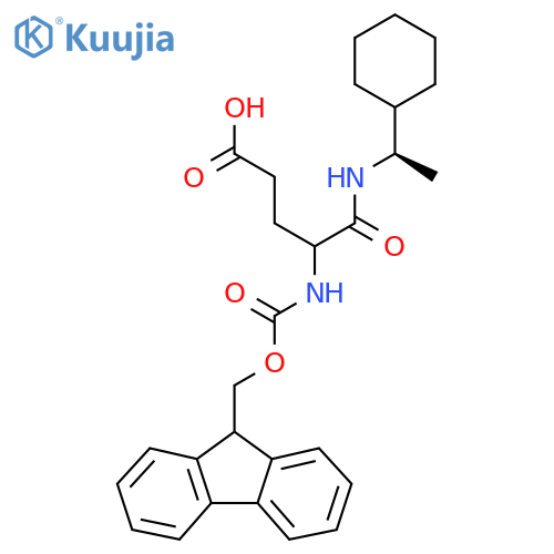 4-{(1R)-1-cyclohexylethylcarbamoyl}-4-({(9H-fluoren-9-yl)methoxycarbonyl}amino)butanoic acid structure