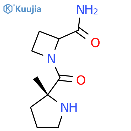 1-(2R)-2-methylpyrrolidine-2-carbonylazetidine-2-carboxamide structure