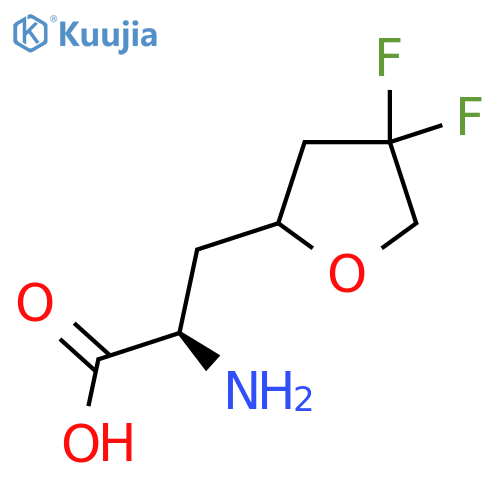 (2R)-2-amino-3-(4,4-difluorooxolan-2-yl)propanoic acid structure