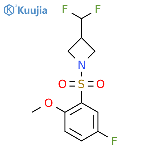 3-(difluoromethyl)-1-(5-fluoro-2-methoxybenzenesulfonyl)azetidine structure