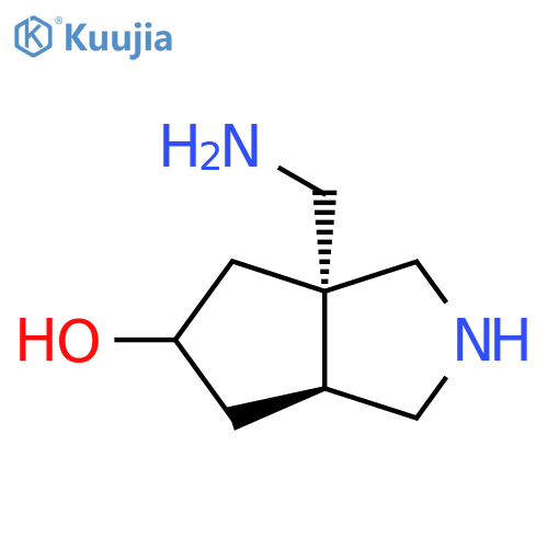 rac-(3aR,6aS)-3a-(aminomethyl)-octahydrocyclopenta[c]pyrrol-5-ol structure