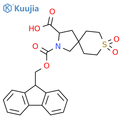 8-Thia-2-azaspiro[4.5]decane-2,3-dicarboxylic acid, 2-(9H-fluoren-9-ylmethyl) ester, 8,8-dioxide structure