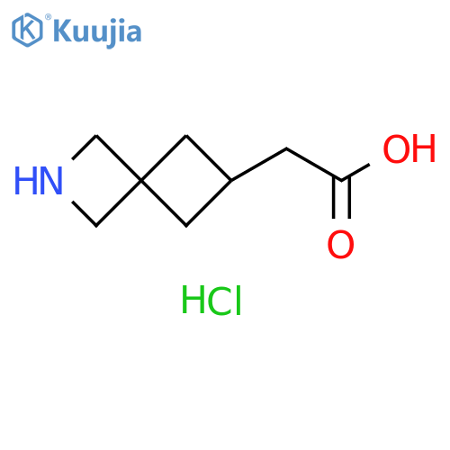 2-Azaspiro[3.3]heptane-6-acetic acid, hydrochloride (1:1) structure