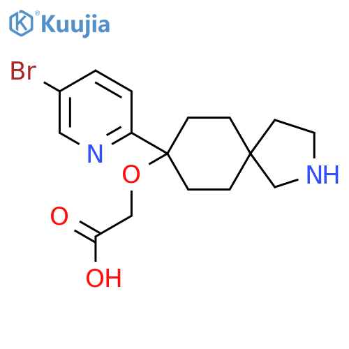 2-{[8-(5-Bromopyridin-2-yl)-2-azaspiro[4.5]decan-8-yl]oxy}acetic acid structure
