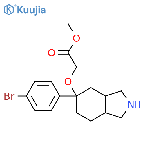 methyl 2-{[5-(4-bromophenyl)-octahydro-1H-isoindol-5-yl]oxy}acetate structure