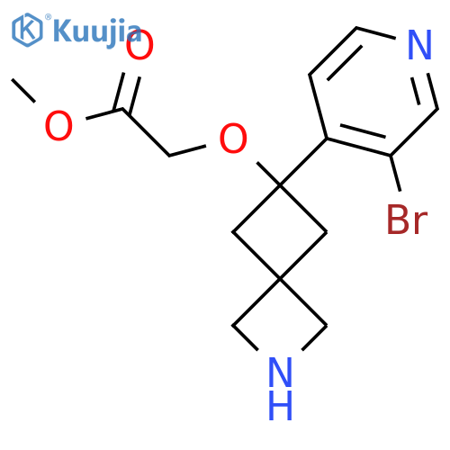 Methyl 2-{[6-(3-bromopyridin-4-yl)-2-azaspiro[3.3]heptan-6-yl]oxy}acetate structure