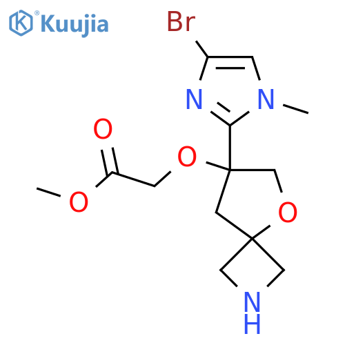 methyl 2-{[7-(4-bromo-1-methyl-1H-imidazol-2-yl)-5-oxa-2-azaspiro[3.4]octan-7-yl]oxy}acetate structure