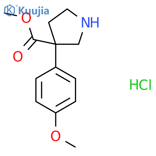 Methyl 3-(4-methoxyphenyl)pyrrolidine-3-carboxylate;hydrochloride structure