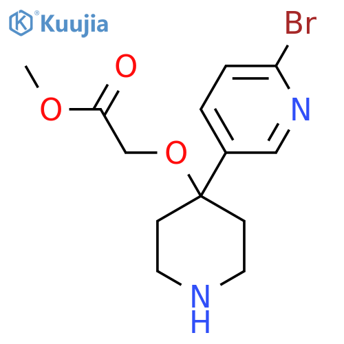 Methyl 2-{[4-(6-bromopyridin-3-yl)piperidin-4-yl]oxy}acetate structure