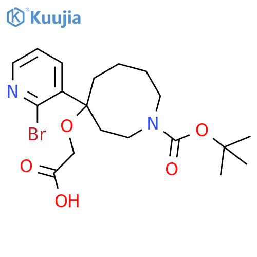 2-{[4-(2-Bromopyridin-3-yl)-1-[(tert-butoxy)carbonyl]azocan-4-yl]oxy}acetic acid structure