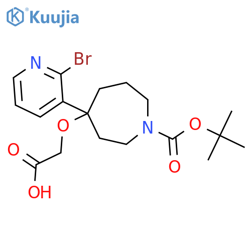 2-{[4-(2-Bromopyridin-3-yl)-1-[(tert-butoxy)carbonyl]azepan-4-yl]oxy}acetic acid structure