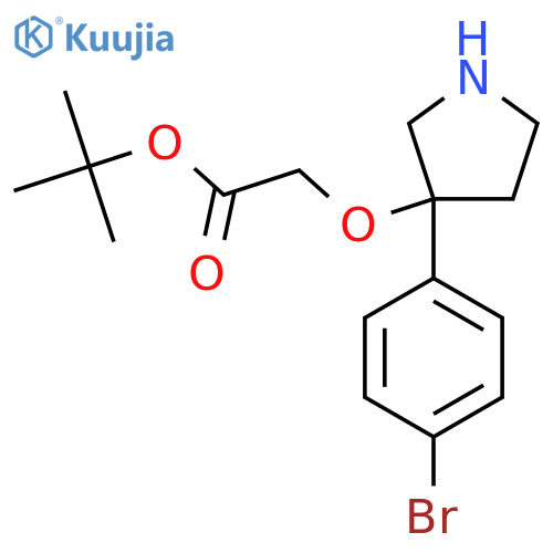 Tert-butyl 2-{[3-(4-bromophenyl)pyrrolidin-3-yl]oxy}acetate structure
