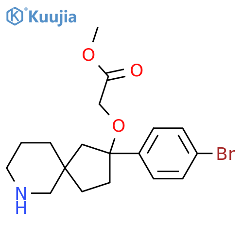 Methyl 2-{[2-(4-bromophenyl)-7-azaspiro[4.5]decan-2-yl]oxy}acetate structure