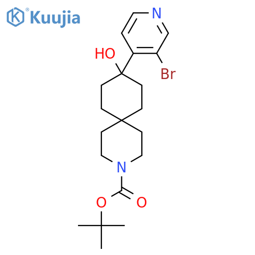 Tert-butyl 9-(3-bromopyridin-4-yl)-9-hydroxy-3-azaspiro[5.5]undecane-3-carboxylate structure