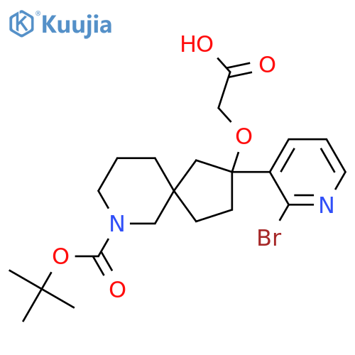 2-{[2-(2-Bromopyridin-3-yl)-7-[(tert-butoxy)carbonyl]-7-azaspiro[4.5]decan-2-yl]oxy}acetic acid structure