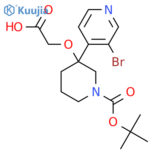 2-{[3-(3-Bromopyridin-4-yl)-1-[(tert-butoxy)carbonyl]piperidin-3-yl]oxy}acetic acid structure