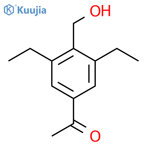 1-[3,5-Diethyl-4-(hydroxymethyl)phenyl]ethanone structure