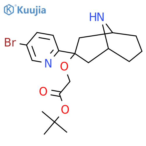 Tert-butyl 2-{[3-(5-bromopyridin-2-yl)-9-azabicyclo[3.3.1]nonan-3-yl]oxy}acetate structure