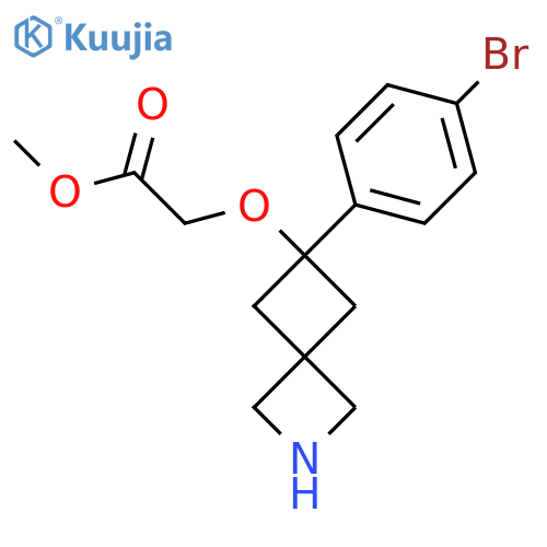 Methyl 2-{[6-(4-bromophenyl)-2-azaspiro[3.3]heptan-6-yl]oxy}acetate structure