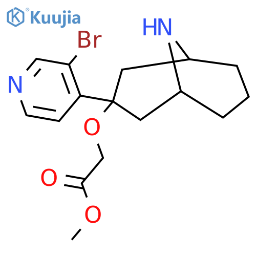 Methyl 2-{[3-(3-bromopyridin-4-yl)-9-azabicyclo[3.3.1]nonan-3-yl]oxy}acetate structure