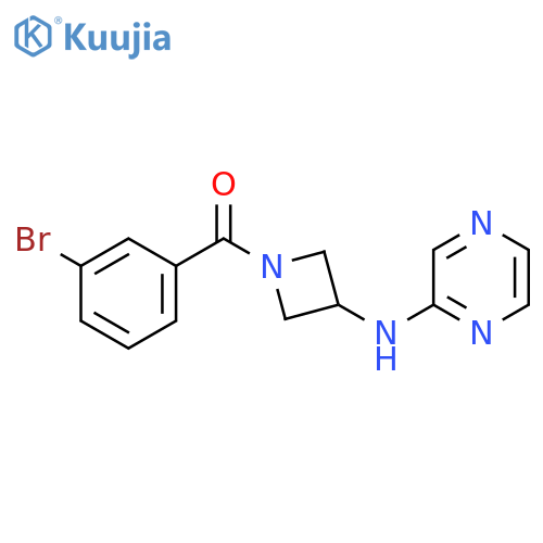 N-[1-(3-bromobenzoyl)azetidin-3-yl]pyrazin-2-amine structure