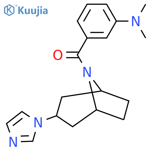 3-3-(1H-imidazol-1-yl)-8-azabicyclo3.2.1octane-8-carbonyl-N,N-dimethylaniline structure