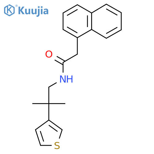 N-[2-methyl-2-(thiophen-3-yl)propyl]-2-(naphthalen-1-yl)acetamide structure