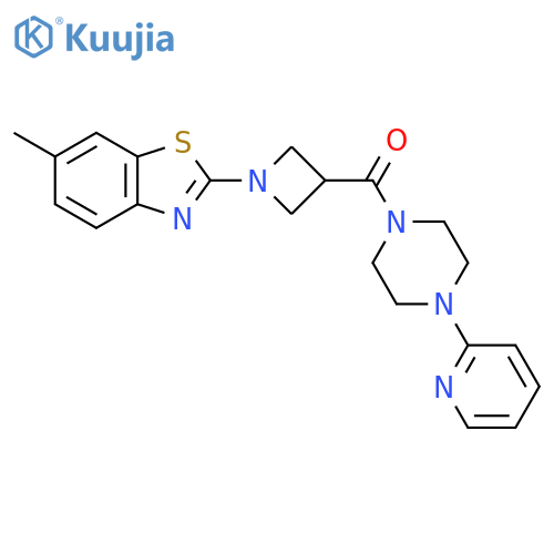6-methyl-2-{3-4-(pyridin-2-yl)piperazine-1-carbonylazetidin-1-yl}-1,3-benzothiazole structure