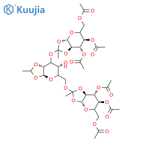 3,6-Di-O-(3,4,6-tri-O-acetyl-b-D-mannopyranosylethylidyne)-1,2-O-ethylidene-b-D-mannopyranose structure