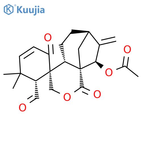 [(1S,4'R,5S,6S,9R,11R)-4'-Formyl-3',3'-dimethyl-10-methylidene-2,6'-dioxospiro[3-oxatricyclo[7.2.1.01,6]dodecane-5,5'-cyclohexene]-11-yl] acetate structure