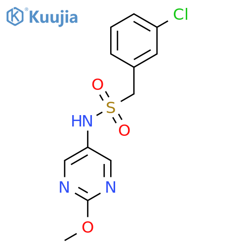 1-(3-chlorophenyl)-N-(2-methoxypyrimidin-5-yl)methanesulfonamide structure