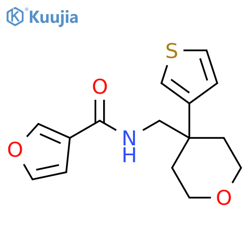 N-{4-(thiophen-3-yl)oxan-4-ylmethyl}furan-3-carboxamide structure