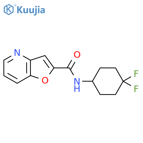 N-(4,4-difluorocyclohexyl)furo[3,2-b]pyridine-2-carboxamide structure