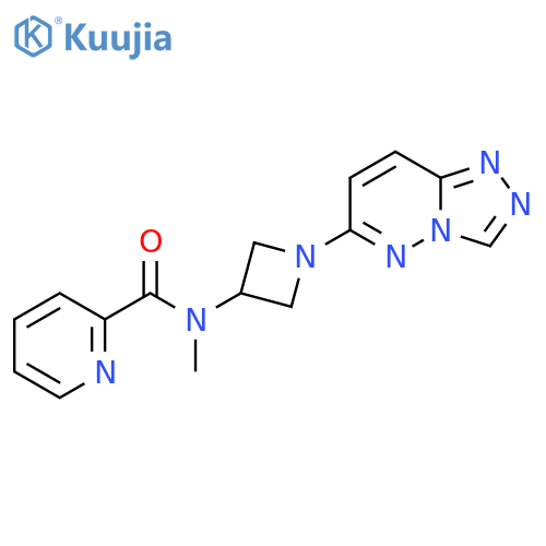 N-methyl-N-(1-{1,2,4triazolo4,3-bpyridazin-6-yl}azetidin-3-yl)pyridine-2-carboxamide structure