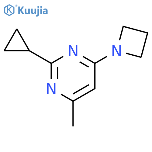 4-(azetidin-1-yl)-2-cyclopropyl-6-methylpyrimidine structure