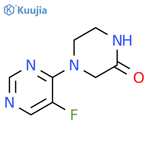 4-(5-fluoropyrimidin-4-yl)piperazin-2-one structure