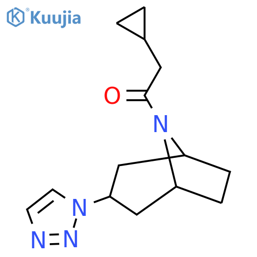 1-((1R,5S)-3-(1H-1,2,3-triazol-1-yl)-8-azabicyclo[3.2.1]octan-8-yl)-2-cyclopropylethan-1-one structure