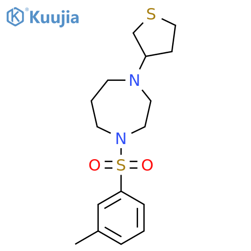 1-(3-methylbenzenesulfonyl)-4-(thiolan-3-yl)-1,4-diazepane structure
