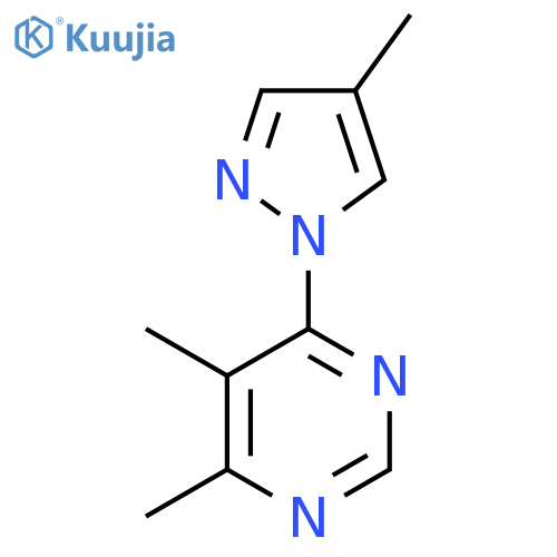 4,5-dimethyl-6-(4-methyl-1H-pyrazol-1-yl)pyrimidine structure