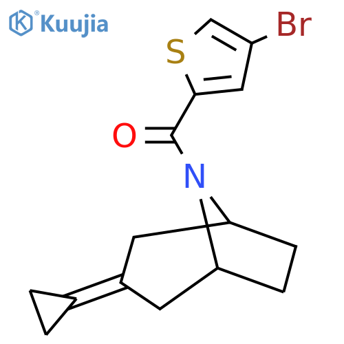 8-(4-bromothiophene-2-carbonyl)-3-cyclopropylidene-8-azabicyclo3.2.1octane structure