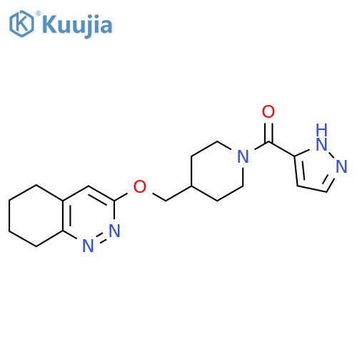 3-{1-(1H-pyrazole-3-carbonyl)piperidin-4-ylmethoxy}-5,6,7,8-tetrahydrocinnoline structure