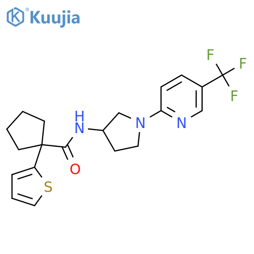 1-(thiophen-2-yl)-N-{1-5-(trifluoromethyl)pyridin-2-ylpyrrolidin-3-yl}cyclopentane-1-carboxamide structure