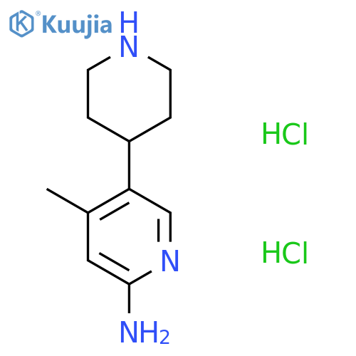 4-Methyl-5-(piperidin-4-yl)pyridin-2-aminedihydrochloride structure