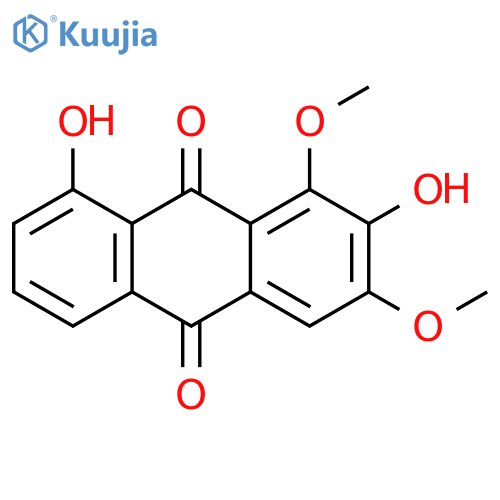 9,10-Anthracenedione, 2,8-dihydroxy-1,3-dimethoxy- structure