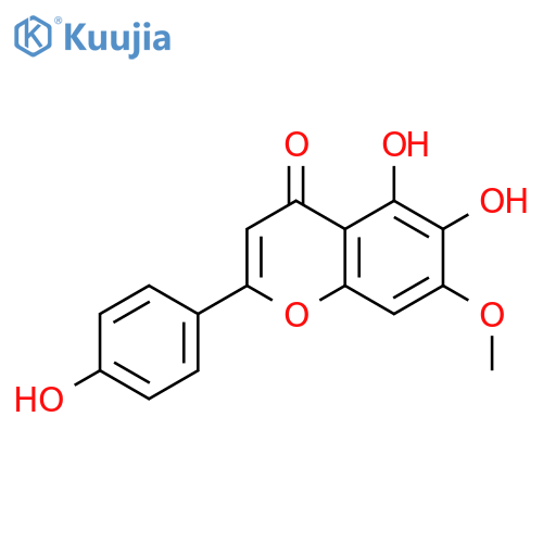 4H-1-Benzopyran-4-one,5,6-dihydroxy-2-(4-hydroxyphenyl)-7-methoxy- structure