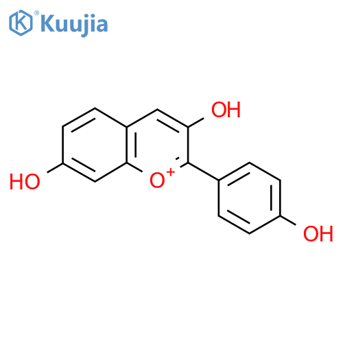 3,7-Dihydroxy-2-(4-hydroxyphenyl)chromeniumchlorid structure